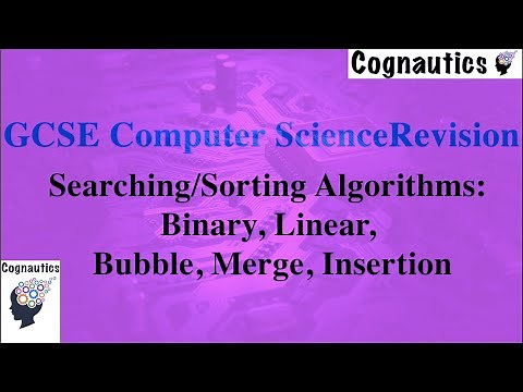 Searching/Sorting Algorithms: Binary, Linear, Bubble, Merge, Insertion
