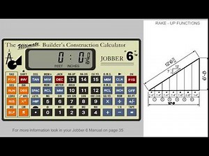 Jobber 6 Construction Calculator - Rake Up functions