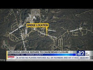 Warren County bridge to close for repairs