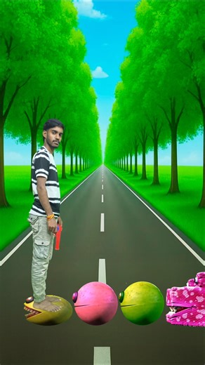 new wait she jump on colour monster Pac Man vs Big monster Pac Man 1..#shorts#youtubeshorts