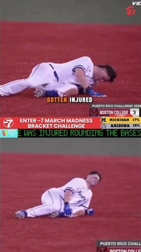 Graphic: Baseball player breaks ankle after hitting Home Run