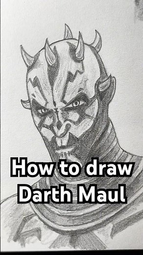 How to draw Darth Maul! Easy! #art #starwars #darthmaul