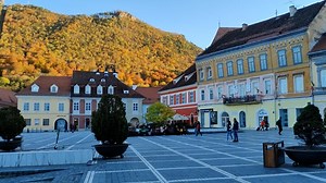 Square, Trees, Buildings. Free Stock Video