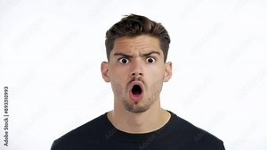 Surprised Man with Shocked Expression with Ai generated.
