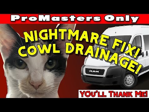 Russian Van Nightmare - ProMaster Guru Cries out for Help! Caused by Cowl Drain! Geeky fun!