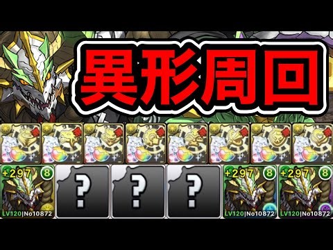 【パズドラ】キラー潜在たまドラ足りてますか？全敵対応！極限の闘技場！異形の存在！1周4~5分台！ほぼずらし！ノルディスループ！ノルディス編成で安定周回！【2周分】【概要欄に立ち回りなど記載】