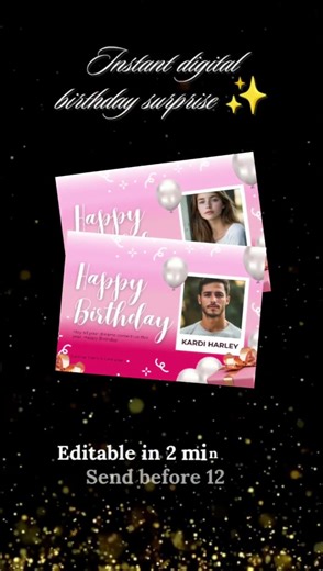 Midnight panic birthday gift idea 😳💌—canva editable template link in description