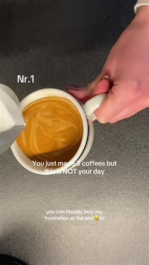 Failed Latte Art: A Frustrating Coffee Journey