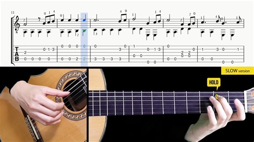 Beethoven Virus(Easy Version)-贝多芬病毒（简易版），古典吉他带谱视频教程