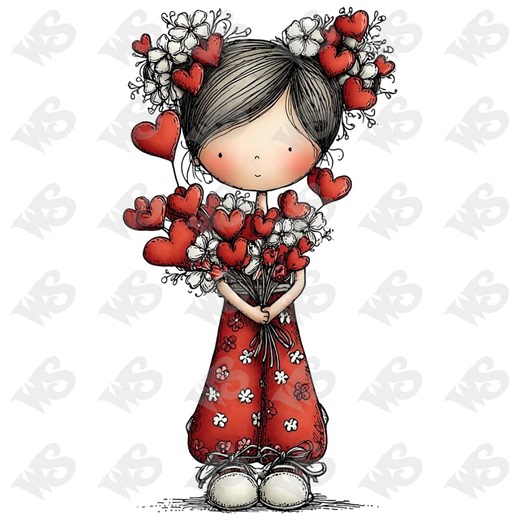 Whimsical Valentine's Day Clipart: Whimsical Graphics (digital Download - 18 JPG Files) - Etsy