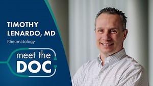 "If I can make a difference in their life and help restore quality of life and mobility, it really keeps me going. It's the fuel in my engine." To Dr. Timothy Lenardo with Springfield Clinic Rheumatology, working with each individual patient through their concerns is what makes each day so great. Ask your primary care provider for a referral today! Visit https://www.springfieldclinic.com/our-providers/timothy-lenardo to learn more about Dr. Lenardo. | Springfield Clinic
