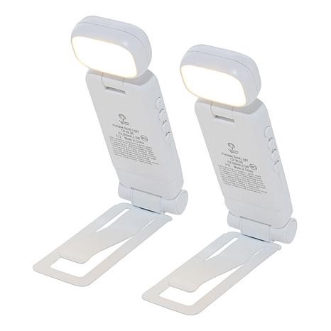 Living Glow Rechargeable Book Light  - 2-pack | HSN