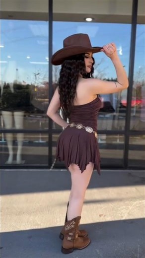 Must-See Jambo Fashion House Glam Look You Can’t Ignore Ruffle Romper in Brown 🤎 Mini Dress 🌸#shorts