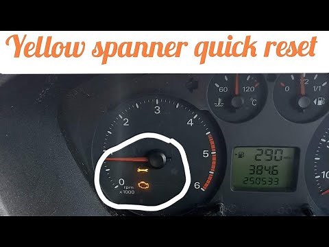 MK7 Ford Transit reset yellow service spanner switch off how to