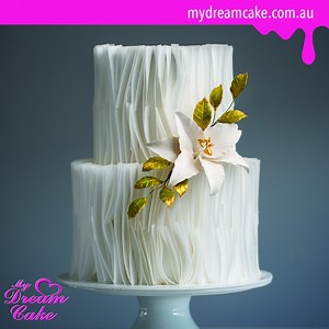 48K views · 2.2K reactions | Let's create an elegant wedding worthy two tier cake decorated entirely in wafer paper :) You can find all the tools needed to recreate this cake at the My Dream Cake website listed in out bio or: https://bit.ly/rosiesdessertspot #tallcakes #cakedecoratingvideos #cakedecoratingtips #caketutorial #weddingcake #waferpapercake | Rosie's Dessert Spot | Facebook