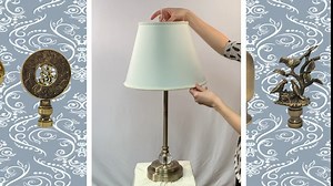 Royal Designs, Inc. Fleur De Lis Finial for Lamp Shade, Polished Brass - Pack of 2