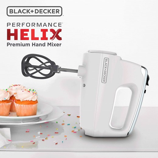Choose your color... Choose your recipe... Mix up something delicious! The BLACK DECKER™ Helix Performance™ Hand Mixer is loaded with premium features for fast, thorough mixing. Click through to learn more. https://bddy.me/2EegoKV | BLACK DECKER Appliances