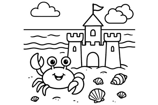 Beach Coloring Pages (Free Printables!) for Kids & Adults