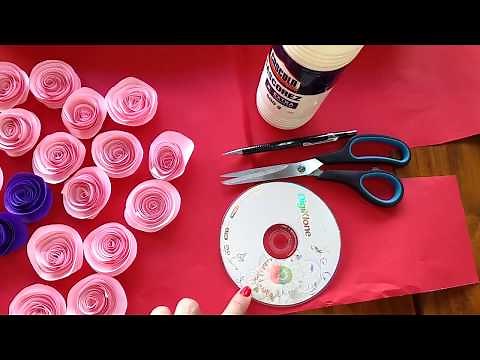 Como fazer flores de cartolina muito fácil de fazer imperdível