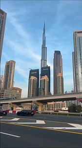 Dubai Skyline Magic ✨ Burj Khalifa View from Sheikh Zayed Road!#shorts #travel #city