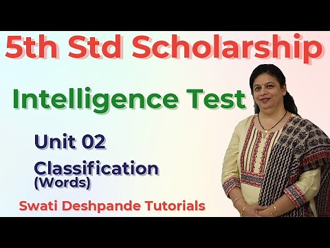 Scholarship 5th Std Intelligence Test - Unit 02 Classification of Words