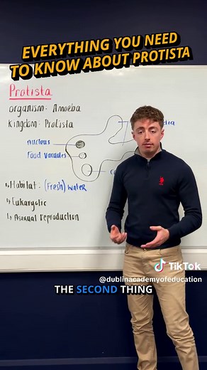 Protista is a key topic for this year’s Leaving Cert Biology. Here’s what you need to know: 📌 Organism: Amoeba (Kingdom Protista) 📌 Diagram: nucleus, food vacuoles, pseudopodia, contractile vacuole 📌 Functions: movement/feeding, osmoregulation, storage, controls cell activities 📌 Habitat: freshwater 📌 Cell type: Eukaryotic 📌 Reproduction: Asexual Know this and you’ll be ready for any Protista question! #LeavingCertBiology #Protista #BiologyRevision #StudyTipsIreland #ExamPrep