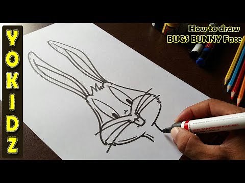 Draw BUGS BUNNY Face - How to Draw (In 5 Minutes)