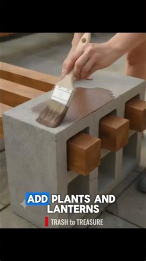 Build Stunning Outdoor Benches with DIY Cinder Blocks #shorts #diy #upcycling