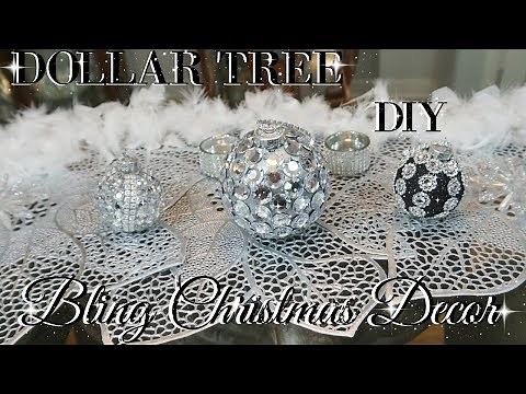 DIY DOLLAR TREE BLING CHRISTMAS ORNAMENTS | DIY DOLLAR TREE DECOR | DIY HOME DECOR CRAFTS