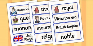 Queen Victoria Word Cards