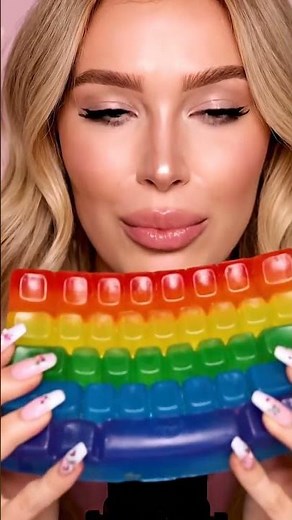 Rainbow Eating ASMR | Colorful Candy & Jelly Sounds | Chewy & Crunchy No Talking ASMR #relaxingasmr