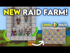 NEW EASIEST RAID FARM in Minecraft Bedrock 26.4+!
