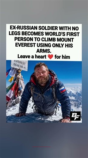 No legs, no limits... he climbed Everest with his arms 😭🏔️