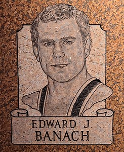 Ed Banach, a Distinguished Member inducted into the National Wrestling Hall of Fame in 1993, was a three-time NCAA champion and four-time finalist for the University of Iowa. #LegendsLiveOn READ more about Ed -> https://nwhof.org/hall_of_fame/bio/88 We will feature a three-time or four-time NCAA DI champion each day leading up to the NCAA Wrestling Division I Wrestling Championships on March 20-22 at the Wells Fargo Center in Philadelphia. | National Wrestling Hall of Fame & Museum