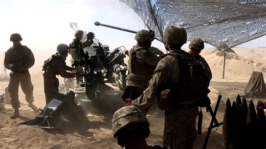 U.S. Marines with 3rd Battalion, 14th Marine Regiment, 4th Marine Division, fire M777 howitzers during a live-fire evolution | US Military Videos