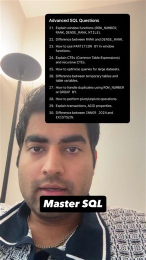 Aryan | Immigrant Job Hunt on Instagram: "Master SQL! Comment “sql” for the full guide"