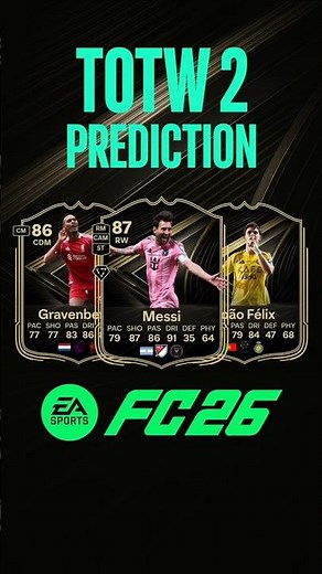 FC 26 TOTW 2 Predictions🔥 Best Players From The Weekend #fc26 #shorts