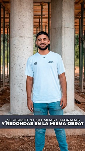 Square and rounded columns in the same building? 🧐 #engineering #construction #architecture