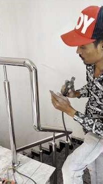 Railing installation proces#steelrailing