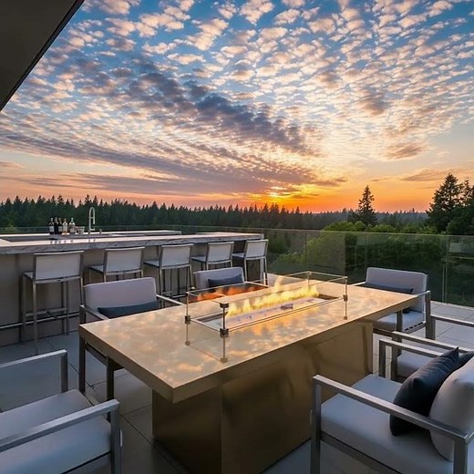 🔥 Modofire Lineo Dining Fire Pit Table | Modern Outdoor Fire