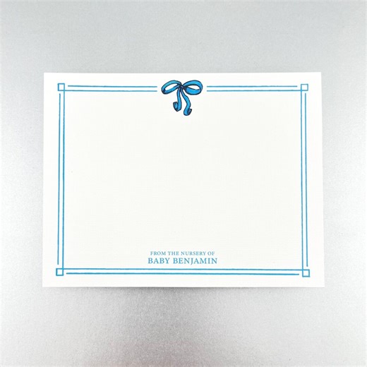Bow Baby Shower Note Cards and Envelopes Personalized Baby Shower Stationary Set Custom Baby Boy Thank You Cards Baby Girl - Etsy