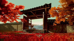 Autumn Japanese Garden Pixel Live Wallpaper - MoeWalls