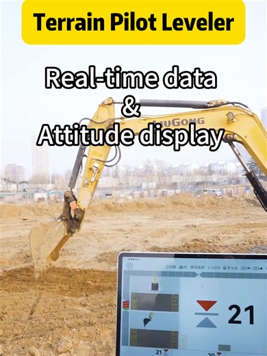 Intelligent Excavator Satellite Leveler! Free shipping worldwide! #construction #terrainpilot #digging #engineer #excavator