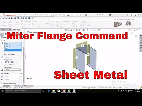 How to use Miter Flange Command Sheet Metal Tutorial SolidWorks