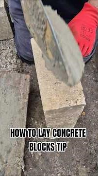 HOW TO LAY CONCRETE BLOCKS #construction