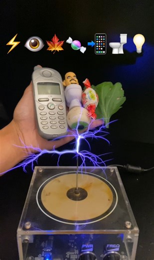 What happens when a high-voltage Tesla Coil strikes an 👁️ toy eye, 🍁 dry leaf, 🍬 candy, 📲 old phone, 🚽 mini toilet, and 💡 light bulb? Will they melt, burn, explode, or create stunning electrical effects? ⚡🔥 Each object reacts differently — some are satisfying, some are surprising, and some are just shocking! Watch till the end to see the most electrifying moment! ⚡✨ 💬 Comment which object we should test NEXT with the Tesla Coil! 👍 Like • 🔁 Share • 🔔 Subscribe for more powerful Tesla C