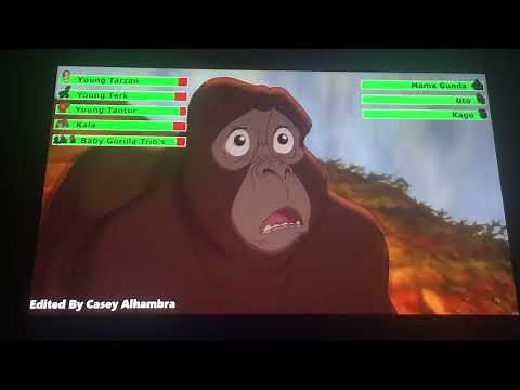 Tarzan 2: (2005) Final Battle with healthbars 1/2