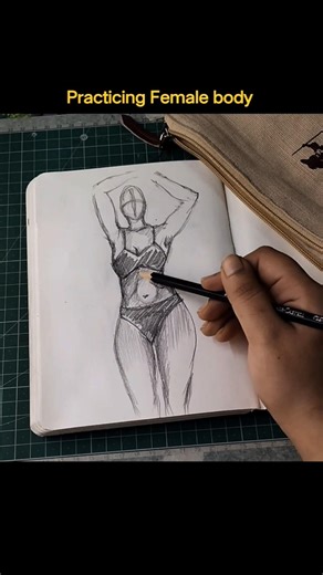 how i draw female figure (practice vid) ⌛ #art #drawing #figuredrawing