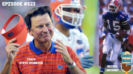 On this episode, Pat Dooley is joined by host of Former Gator WR Reidel Anthony and The HBC Coach Steve Spurrier, courtesy of Meldon Law We'll have Big Mill's Cheesesteaks "Yes, No Way, or Maybe," Hesser & Kipke “Three Things" Leonardo's Pizza of Millhopper "Quick Picks," Adam's Rib Co. "Gator of the Week," BMI TeleMed "Overachiever of the Week All that, and much more! | Another Dooley Noted Podcast