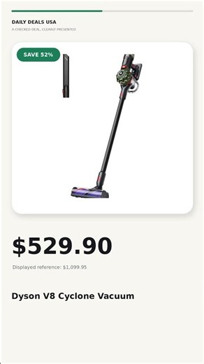 52% Off: Dyson V8 Cyclone Vacuum at $529.90